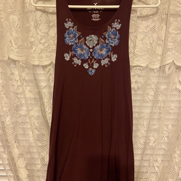 Burgundy American Eagle Sexy Soft Tank. - Picture 1 of 2
